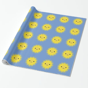 Papier Cadeau Joli Soleil Sourire Kawaii