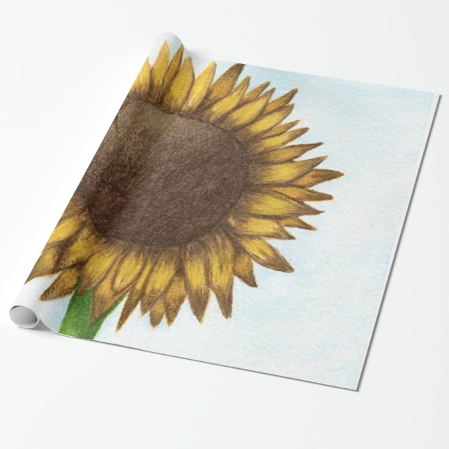 Papier Cadeau Joli tournesol (Déroulé)