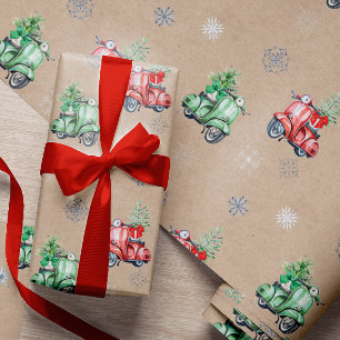 Papier Cadeau Joli Vespa moderne Arbre de Noël Livraison spécial