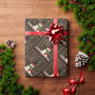 Papier Cadeau Jolie bonté de Noël Snowman Joie Inspirivité