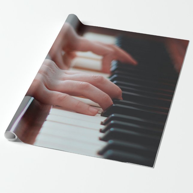 Papier Cadeau Jolie conception de piano (Déroulé)