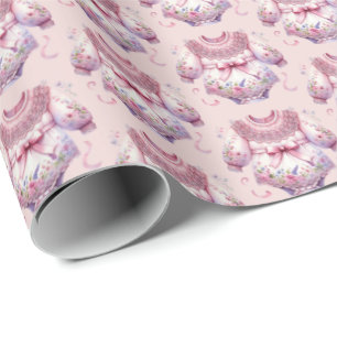 Papier Cadeau Jolie femme motif carrelé