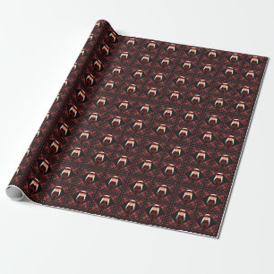 Papier Cadeau jolie fille palestinienne Broderie rouge tatreez