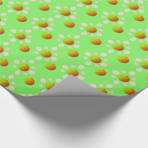 Papier Cadeau Jolie fleur de pomme printanière et pomme à motifs
