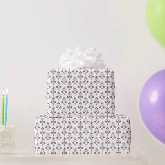 Papier Cadeau Jolie fleur florale (Cadeaux de fête)