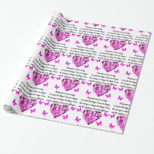 PAPIER CADEAU JOLIE FLEUVE ROSE ET SÉRÉNITÉ DE BOUTEILLE PRI