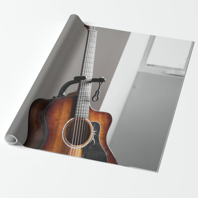 Papier Cadeau Jolie guitare (Déroulé)