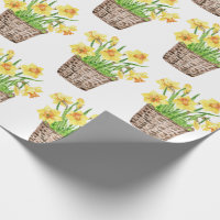 Jolie jonquille de printemps Panier floral