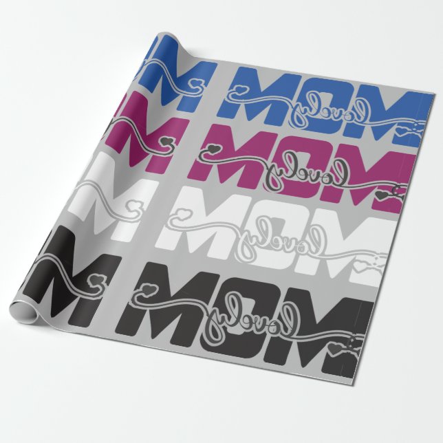 Papier Cadeau Jolie maman (Déroulé)
