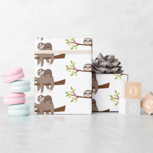 Papier Cadeau Jolie maman et bébé unisex enveloppement de paress (Baby Shower)