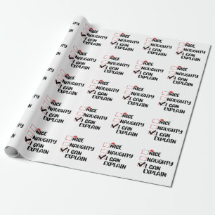 Papier Cadeau Jolie méchant je peux expliquer la liste de Noël d