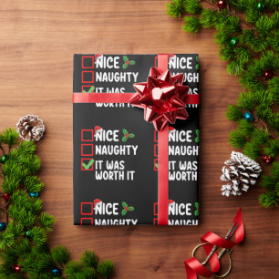 Papier Cadeau Jolie méchante ça valait le coup liste de Noël