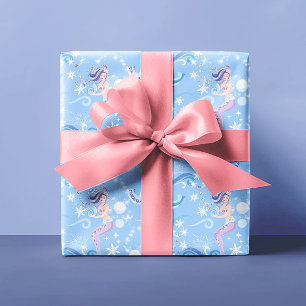 Papier Cadeau Jolie Parties scintillant de sirène