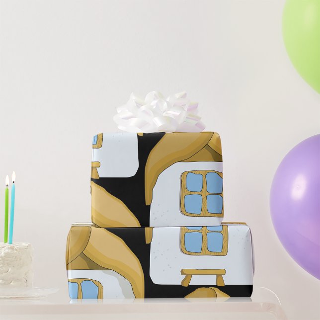 Papier Cadeau Jolie petite maison (Créateur téléchargé)