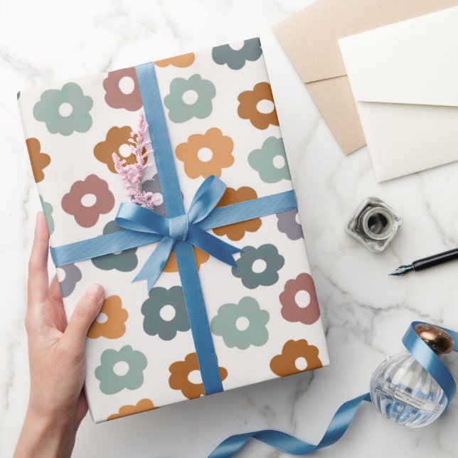 Papier Cadeau Jolies Fleurs Rétro (Cadeaux)