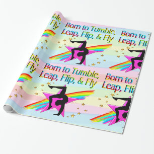PAPIER CADEAU JOLIMENT NÉ À TUMBLE GYMNASTIC CADEAU WRAP
