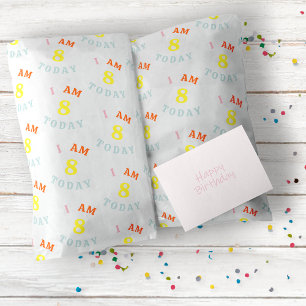 Papier Cadeau Jolis Enfants Anniversaire Je Suis Âgé Aujourd'hui