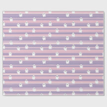 Jolis Fantômes Rose Rayure Violet Halloween