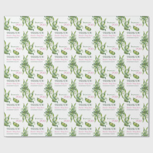 Papier Cadeau Jolis jumeaux petits pois dans une cosse Fille ros