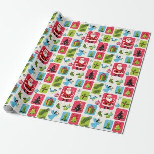 Papier Cadeau Jolly & Bright : Père Noël & Friends