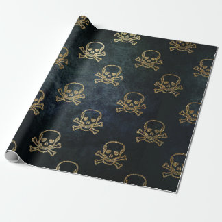 Papier Cadeau Jolly roger paresseux de pirates sur Arrière - pla
