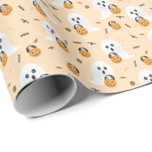 Papier Cadeau Jote Ghosts Trick Ou Traiter Motif De Bonbons Oran