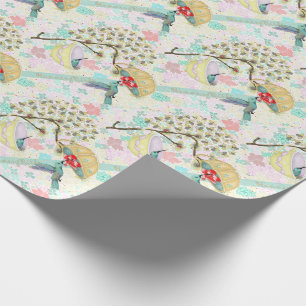 Papier Cadeau Jote Hummingbirds Teacup Floral Garden