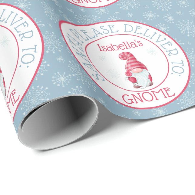 Papier Cadeau Jote Père Noël S'il vous plaît livrer à votre Gnom (Coin rond)