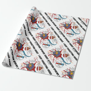 Papier Cadeau J'Oublie Toujours Mon Courte Portée D'Attention