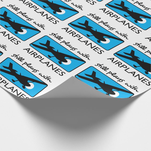 Papier Cadeau Joue Toujours Avec Des Avions (Coin)