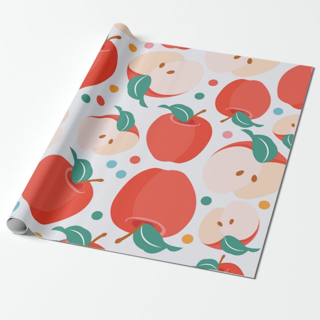 Papier Cadeau Jouer Motif Apple (Déroulé)