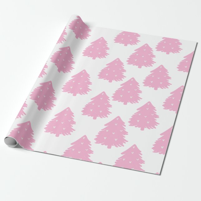 Papier Cadeau Jouer Motif de Noël rose pour enfants Adulte (Déroulé)