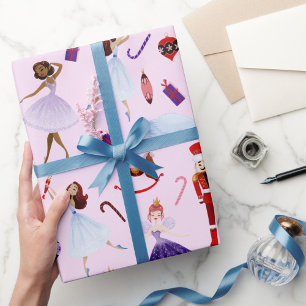 Papier Cadeau Jouets Casse-Noisette Danseuses de ballet Cygne Ca
