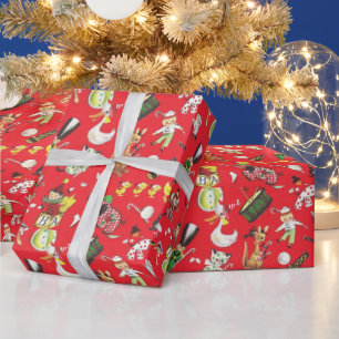 Papier Cadeau Jouets de Noël Vintage Tambour Soldat Jack dans la