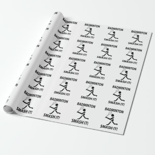 Papier Cadeau Joueur de badminton Smash It Sports Badminton