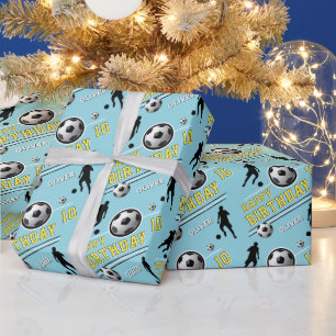 Papier Cadeau Joueur de ballon de football moderne Anniversaire