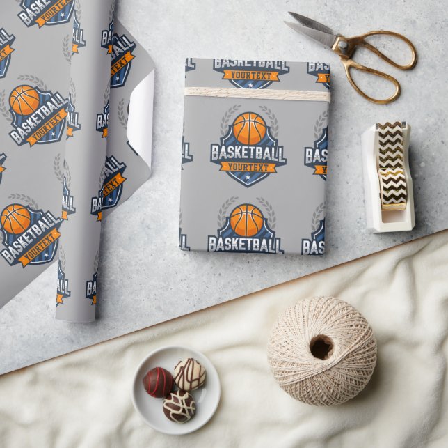 Papier Cadeau Joueur de basket AJOUTER LE NOM Varsity School Tea (Artisanat)