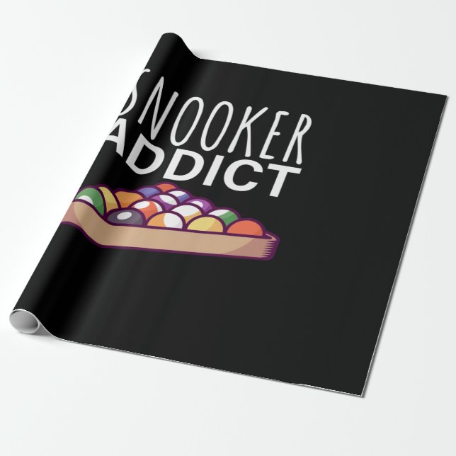 Papier Cadeau Joueur de billard | Addict de snooker (Déroulé)