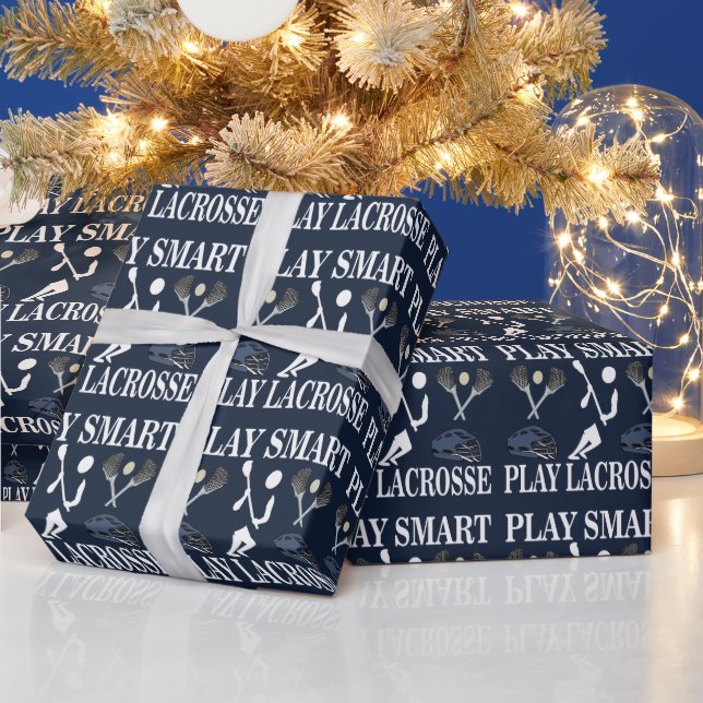 Papier Cadeau Joueur de crosse Anniversaire (Vacances)