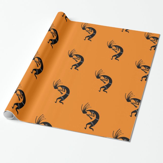 Papier Cadeau Joueur de flûte Kokopelli Thunder_Cove (Déroulé)