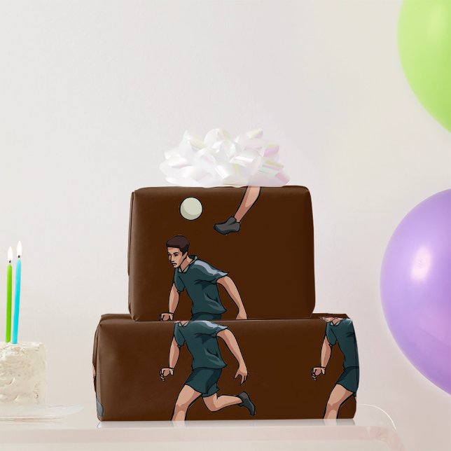 Papier Cadeau Joueur de football (Créateur téléchargé)