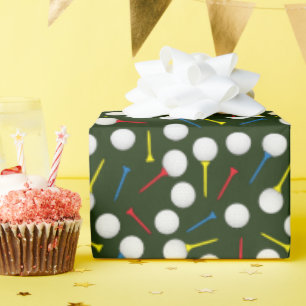 Papier Cadeau Joueur de golf Balles de golf et tees