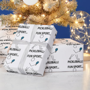 Papier Cadeau Joueur de Pickleball Sports Fun Sport Pickleball