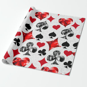 Papier Cadeau Joueur de poker Joueur de cartes de jouer costumes