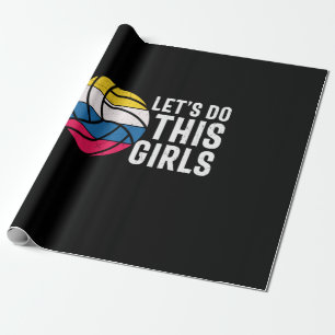 Papier Cadeau Joueur de volley-ball   Laisser Faire Ces Filles