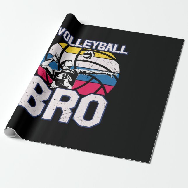 Papier Cadeau Joueur de volley-ball | Volleyball Bro (Déroulé)