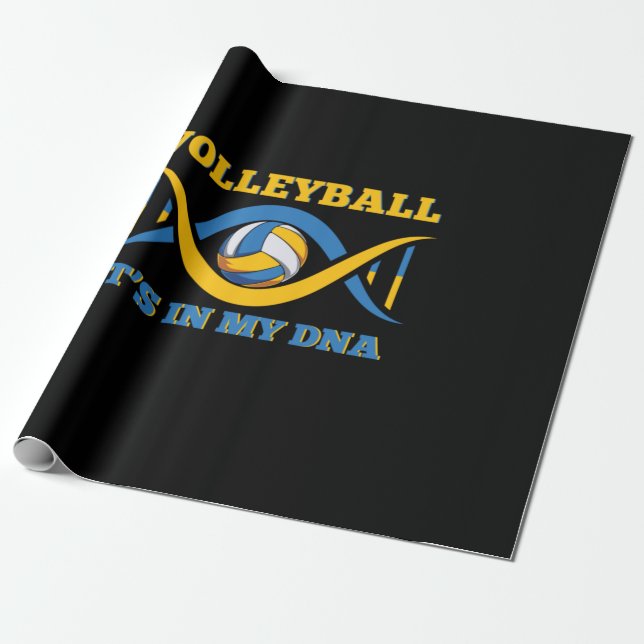 Papier Cadeau Joueur de volley-ball | Volleyball Il Est Dans Mon (Déroulé)