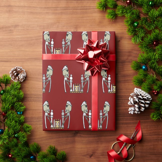 Papier Cadeau Joueur d'échecs (Cadeau de vacances)