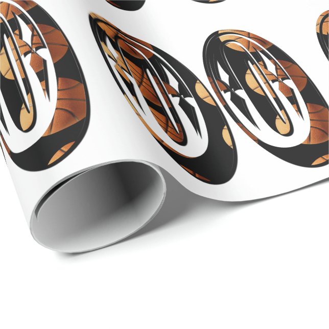Papier Cadeau Joueurs de basketball Dimensional Numéro 00, (Coin rond)