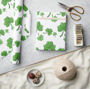 Papier Cadeau Jour de la Saint Patrick masques porte-bonheur por